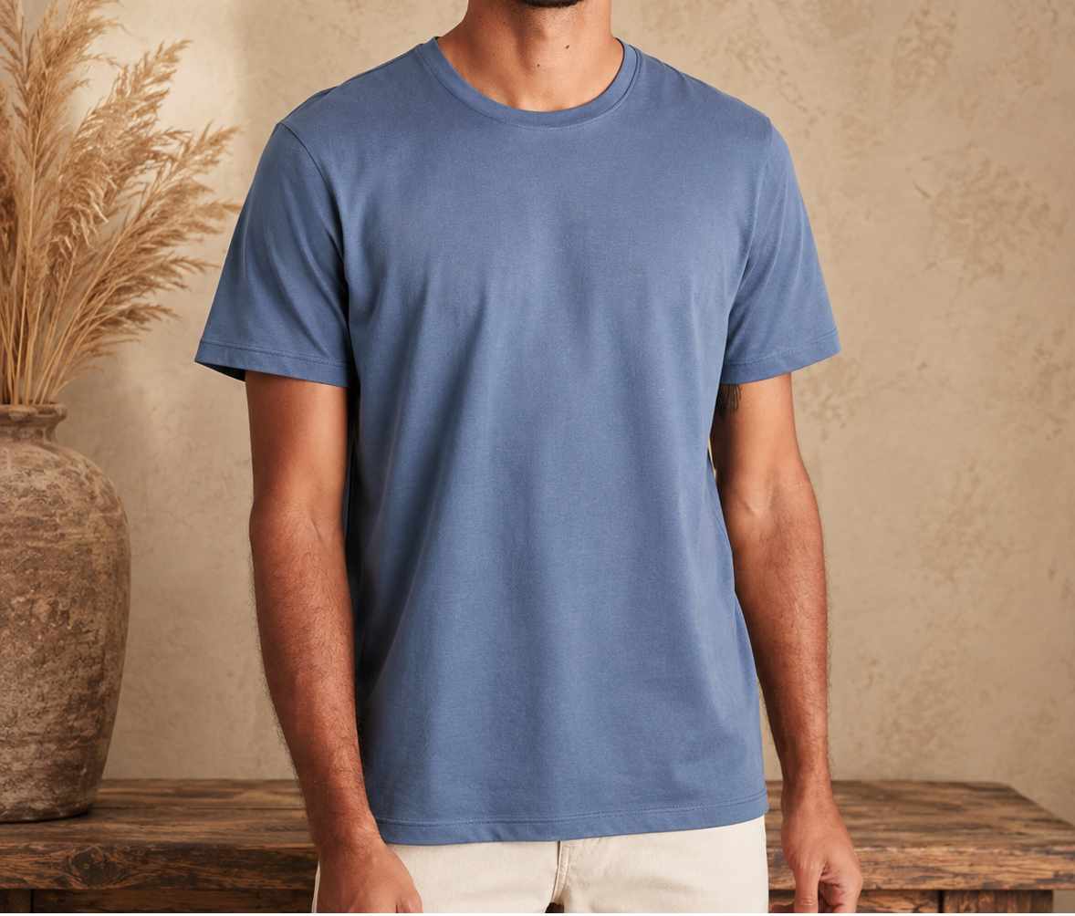 DANNY SAINTS #003 Classic Dusty Blue Crew-Neck T-Shirt
